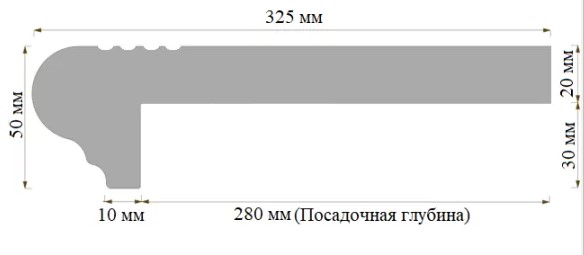 4201 Ступень Бетонная Плитка Фронтальная 420 Антрацит 30x32.5 - фото 2