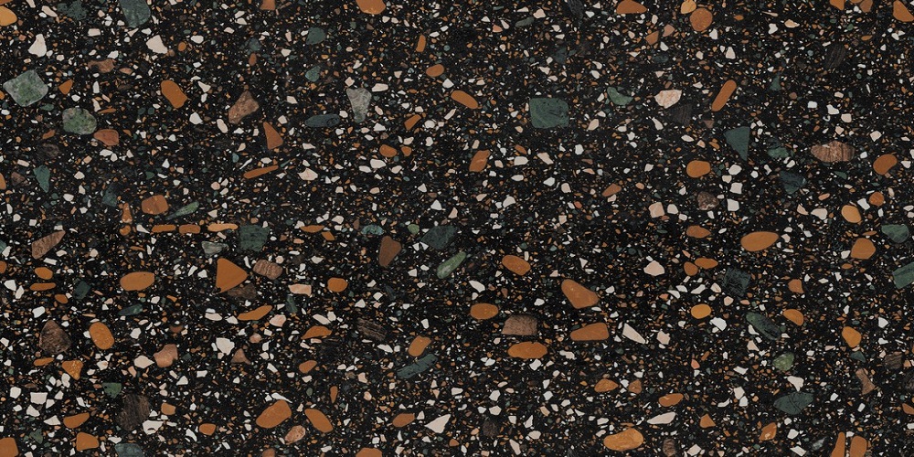 ENIND3214MT80160 На пол Industrial Terrazzo Black Matt 800x1600x9 - фото 2