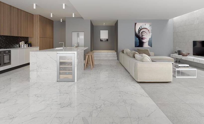 K-1000/LR/p01/76x600x10 Плинтус Marble Trend Carrara 60x7.6 Лаппатированный - фото 3