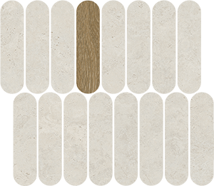 41SQ На пол London Mosaico Barbican Blanco 27x31