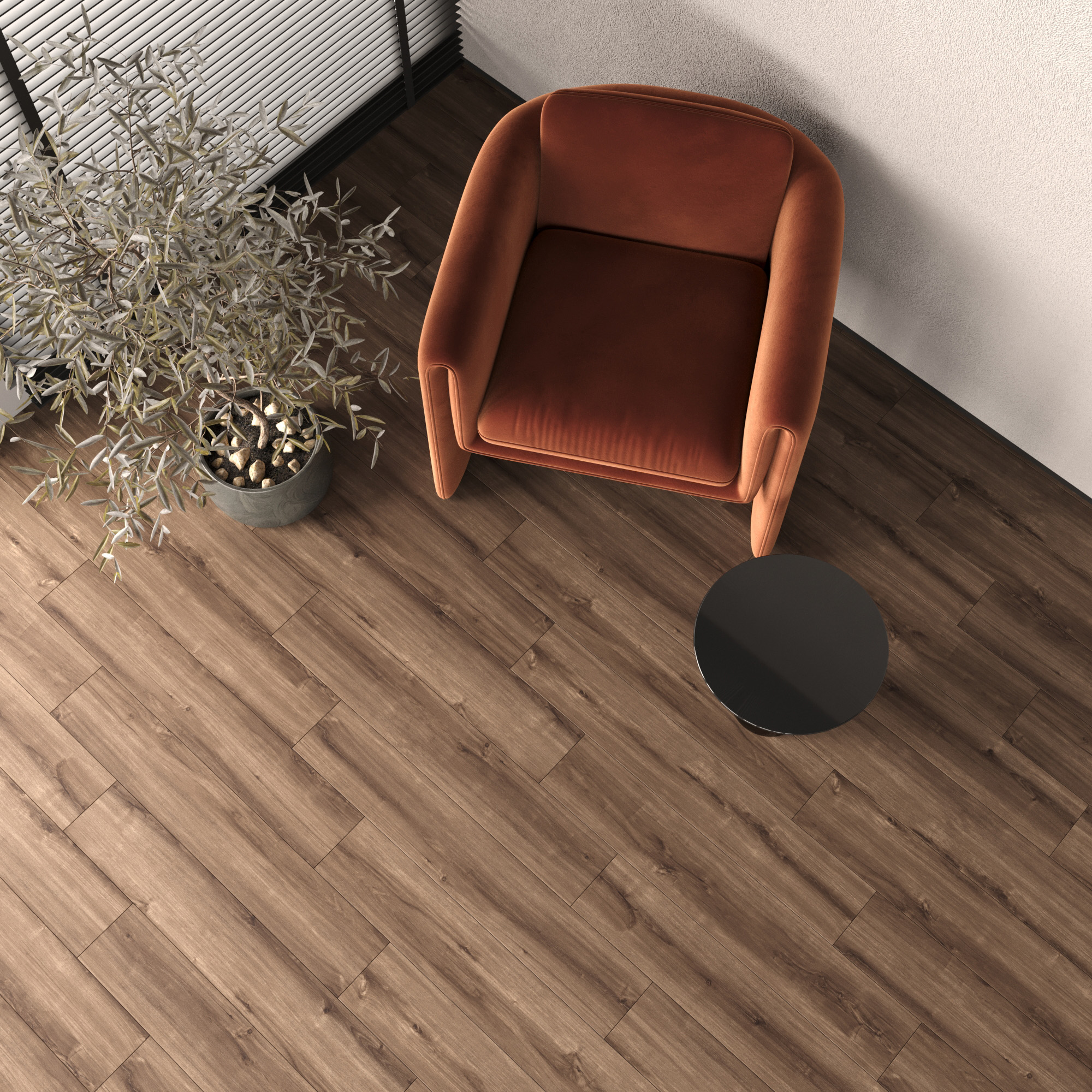 CW-RT02-B На пол Akasa Wood Mahogany Rustic 20x120 - фото 16