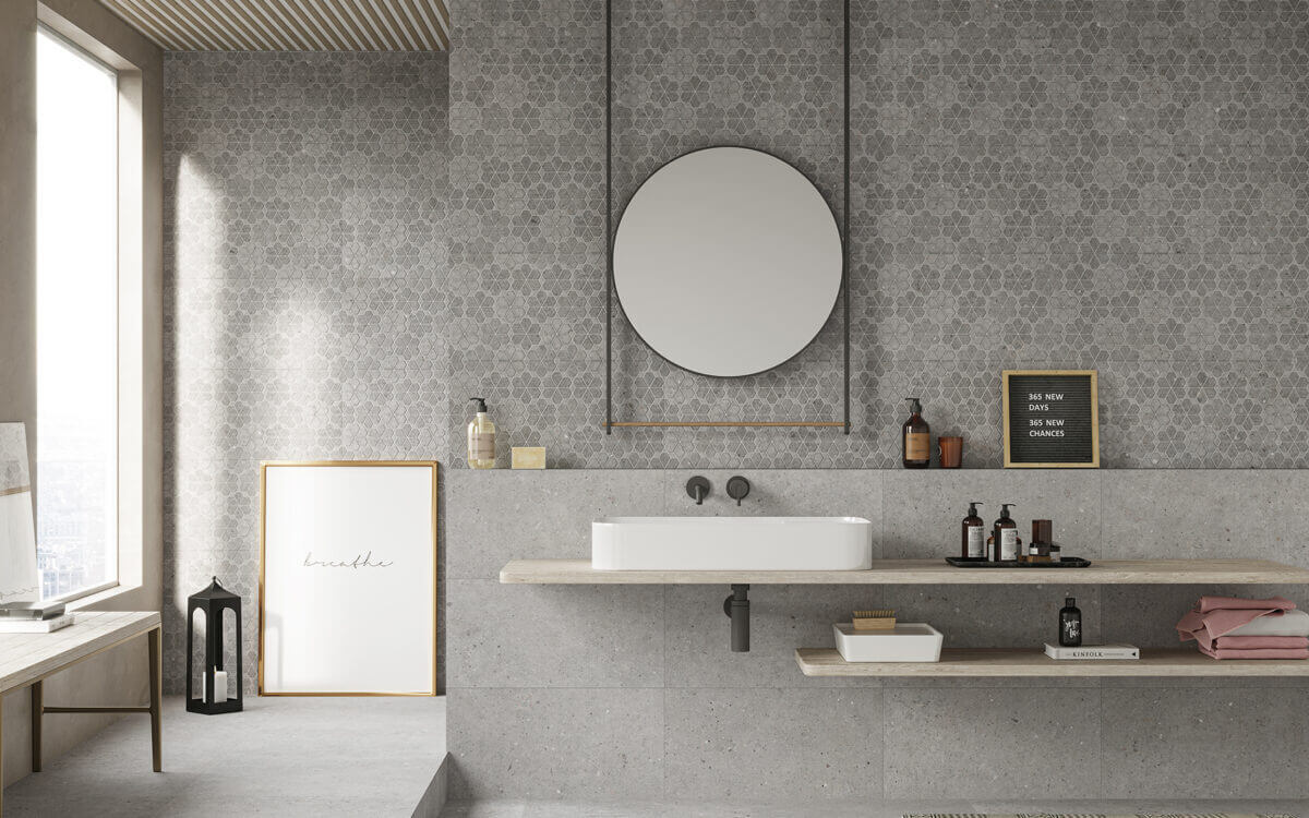 На пол Cement Stone Dark Grey Lapp 60x120 - фото 13