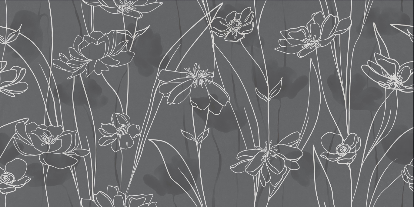 17552 На стену Floresta Цветы серый ректификат 60x120 - фото 5