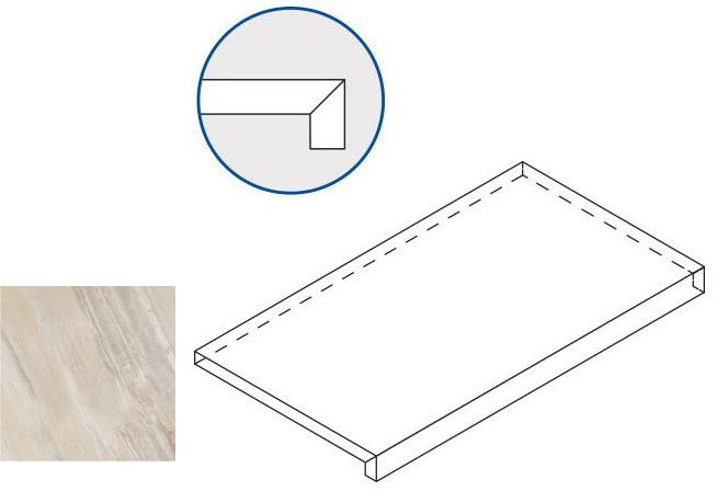 620070000694 Ступень Magnetique X2 Минерал Уайт 33x60 Фронтальная Натуральная