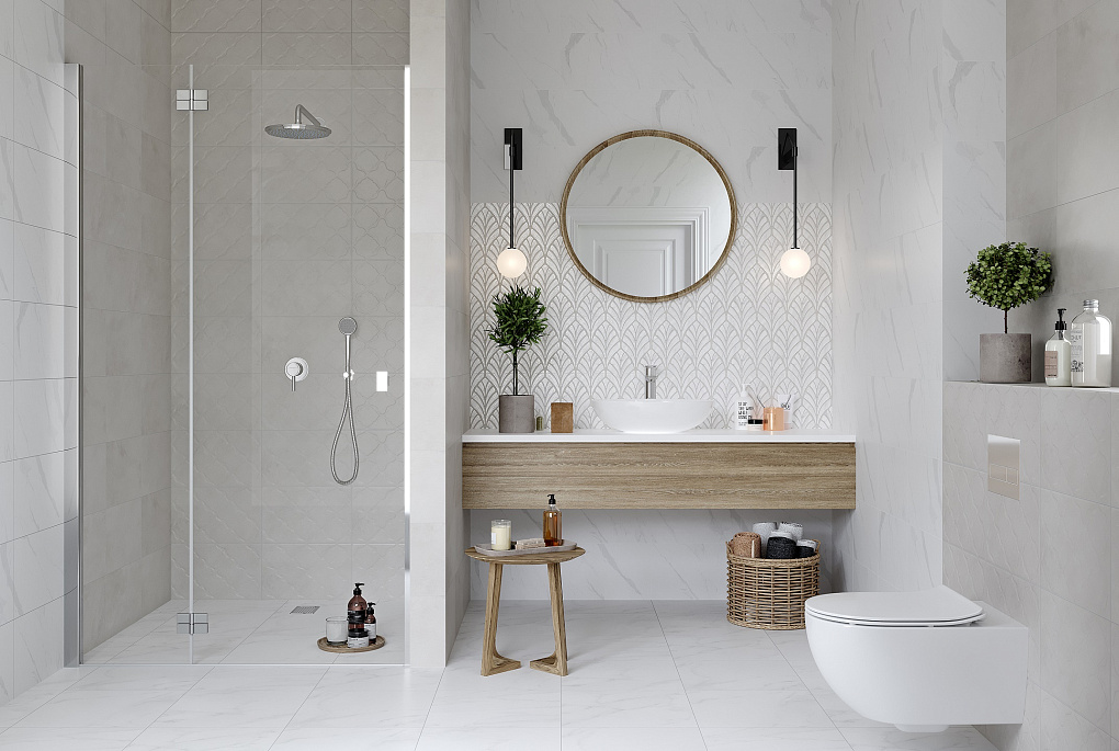 010300000213 Декор Лилит Серый 01 25х40 - фото 2