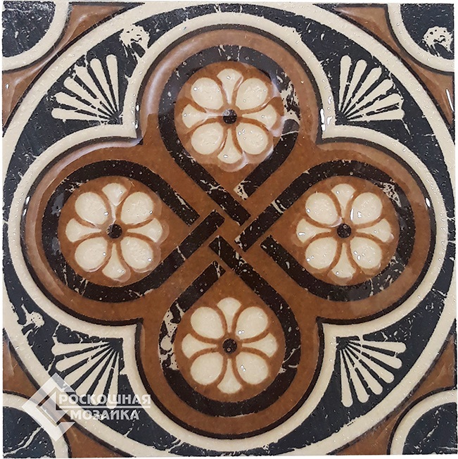 ВК 11 Декоративная вставка Керамические вставки Лотос 6х6