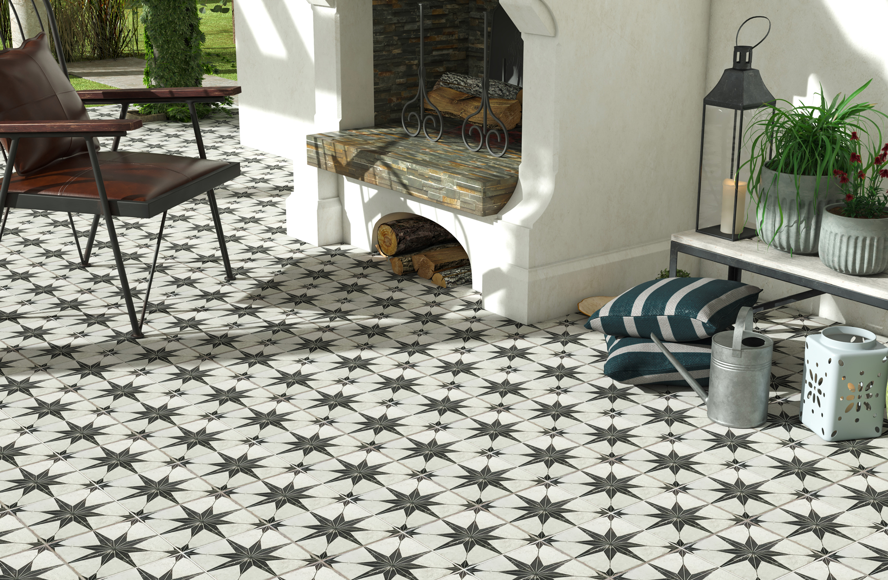 На пол Patchwork Sicilia Crema Pre-Cut 45x45 - фото 2