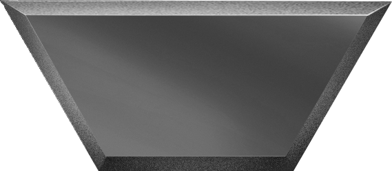 СОЗГ2(п) Настенная Зеркальная плитка Графитовая полусота с фацетом 10 мм 25х10.8