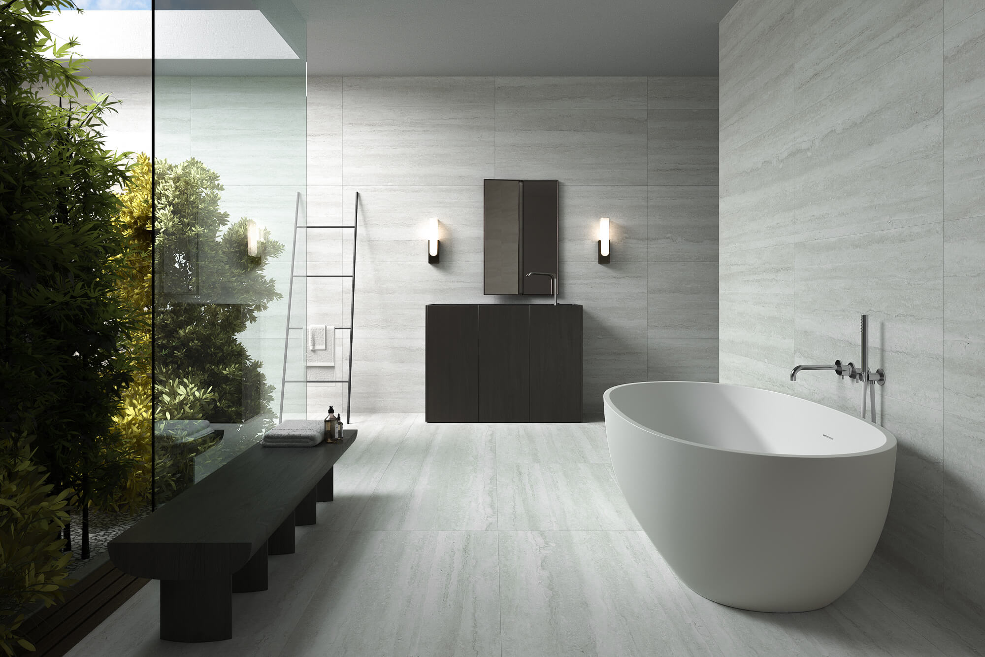 1186 На пол Stone Travertine Vein Silver Matt 120x60 - фото 39