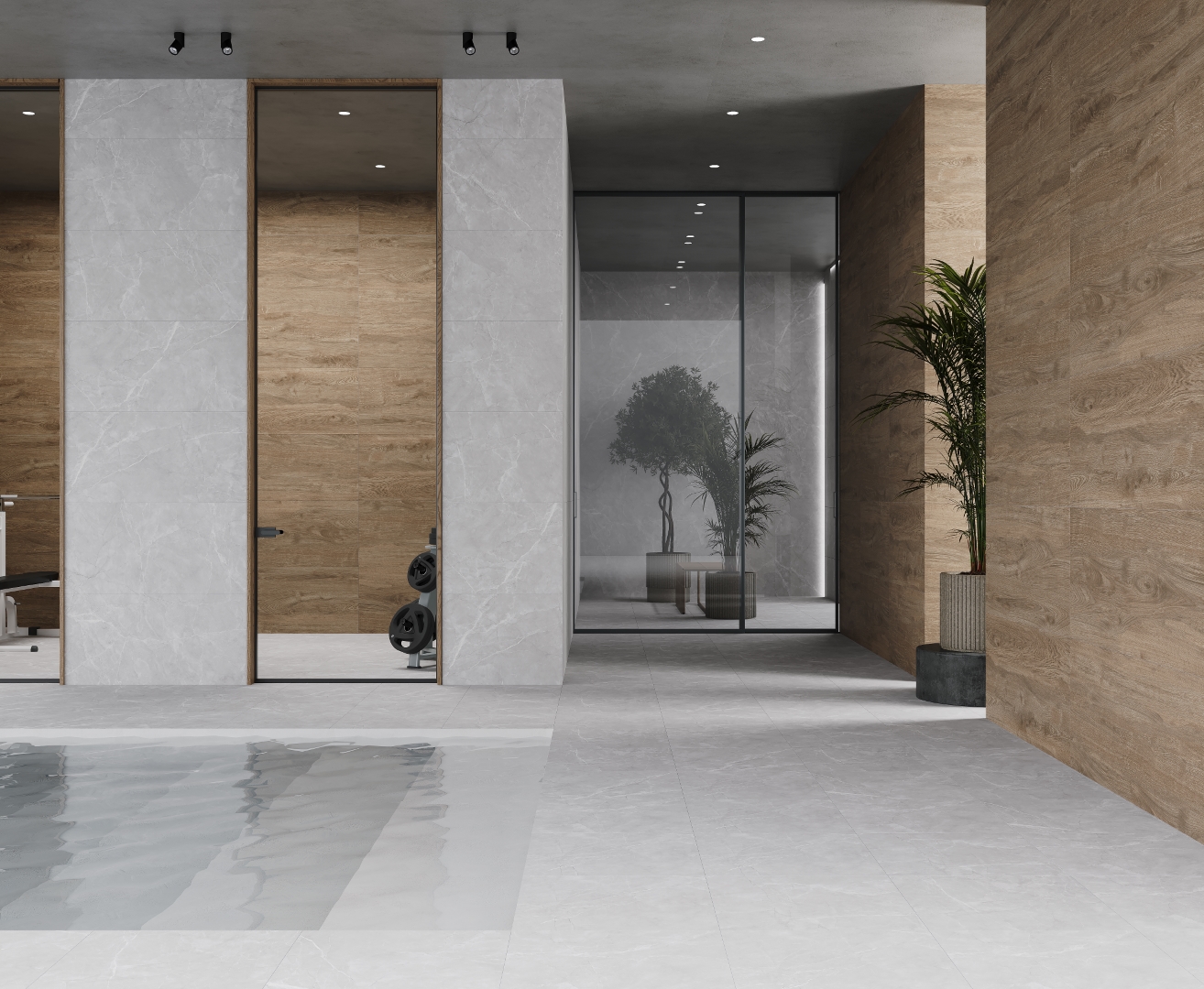 На пол Marble Grey PRO Серый матовый R10Soft 60х120 - фото 11