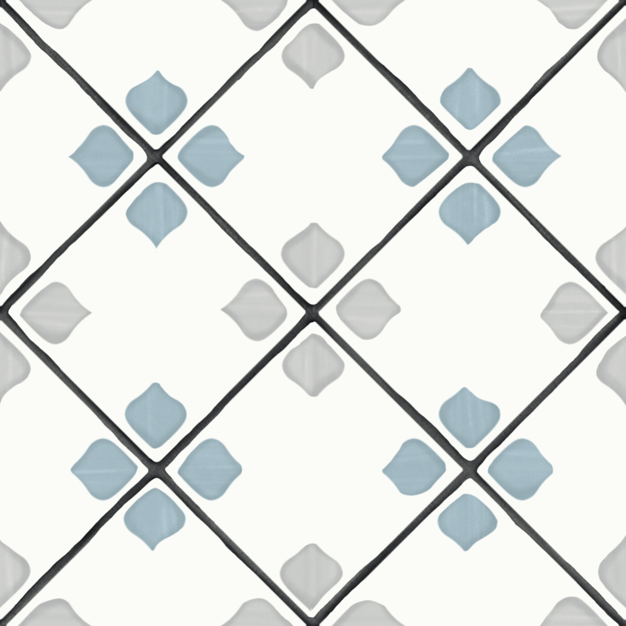 3356231083 На пол Tanger Silver Rhomb 12.3x12.3 - фото 7