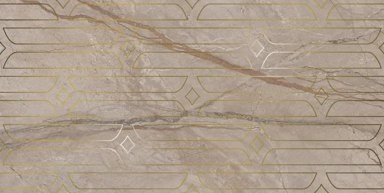 KMD3STA071BR Декор Ифран Бежевый светлый глянцевый обрезной 60x119.5x0.9 - фото 2