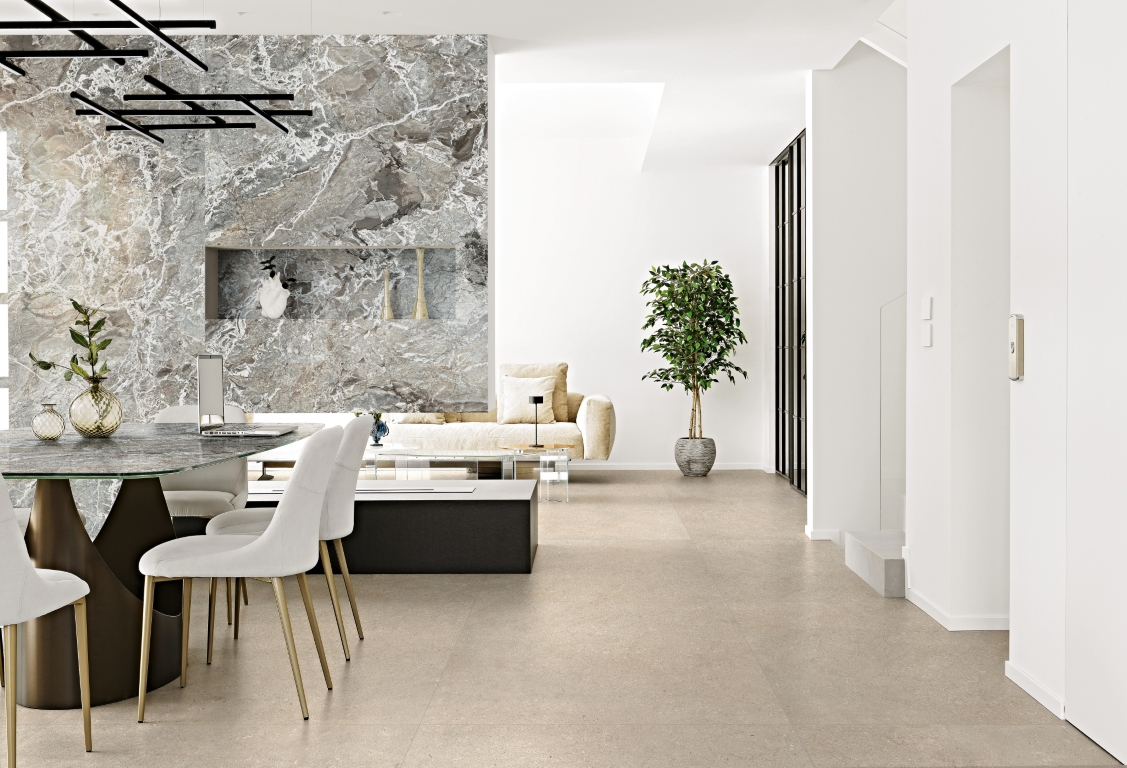 781176 На пол Authentic Luxe Pearl Travertine Matte Silk 6mm 120x280 - фото 2