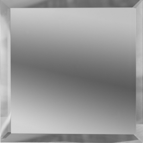 КЗС1-12 Настенная Зеркальная плитка Квадратная серебряная с фацетом 10 мм 12x12