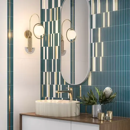 105 Бордюр Карандаши Голубой глянцевый - фото 12