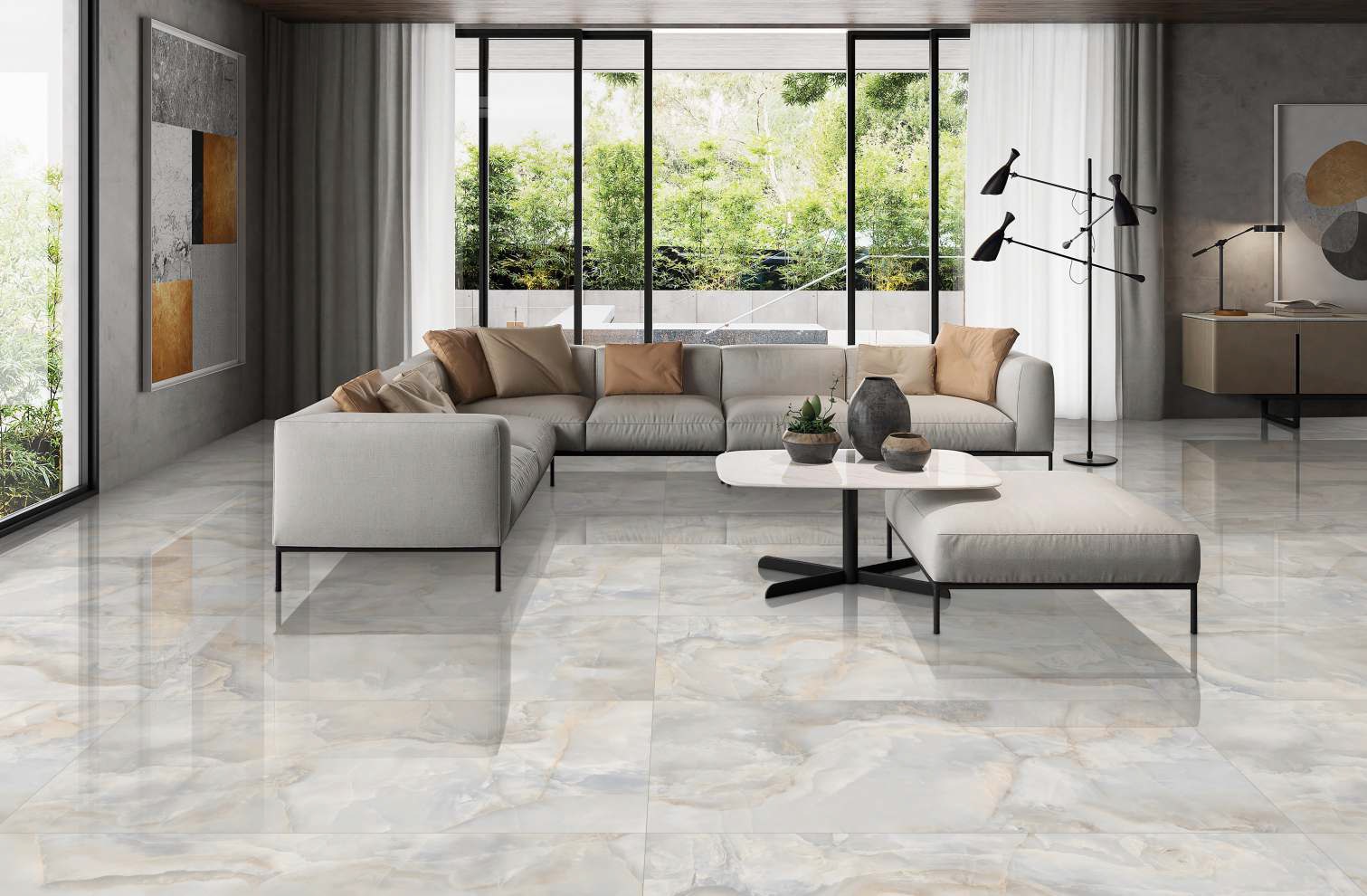 На пол Polished Matrix Ivory 60x120 - фото 9