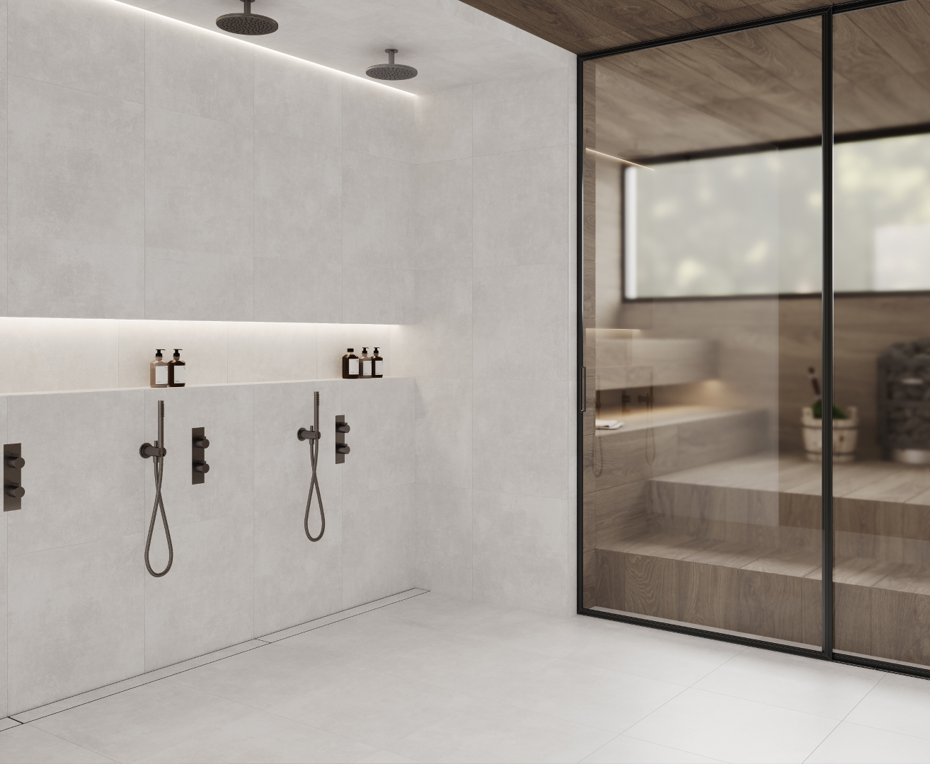 На пол Betonica Silver PRO Серый матовый R11Soft 80х160 - фото 3