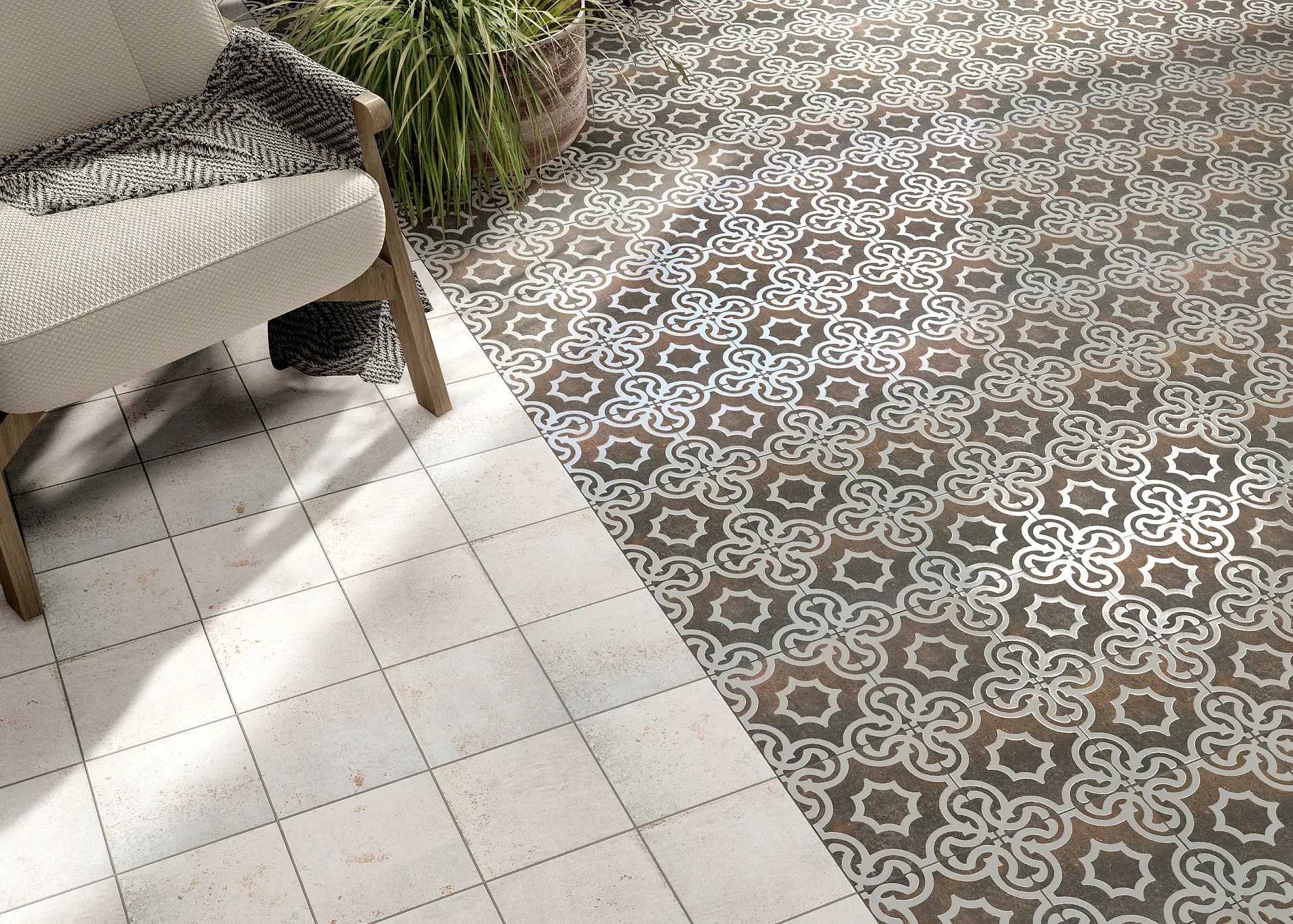 На пол Onix White 20x20 - фото 3