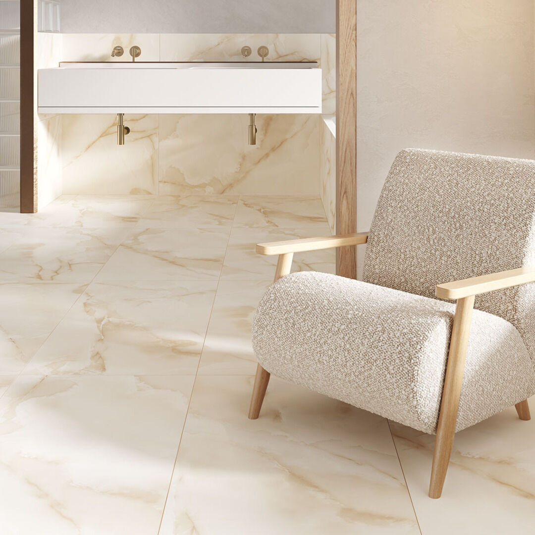 На пол Mercato Onyx Crema Glossy 120x60 - фото 7