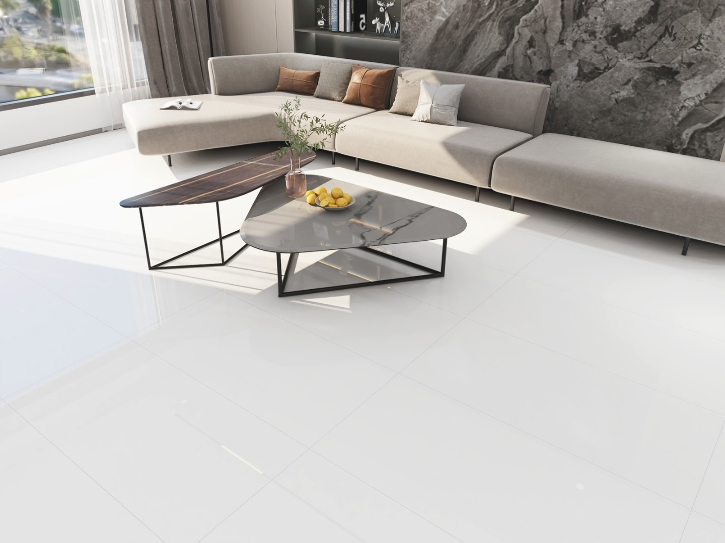 NSC8045 На пол Porcelain Tile 8045 Серый матовый 80x80 - фото 17