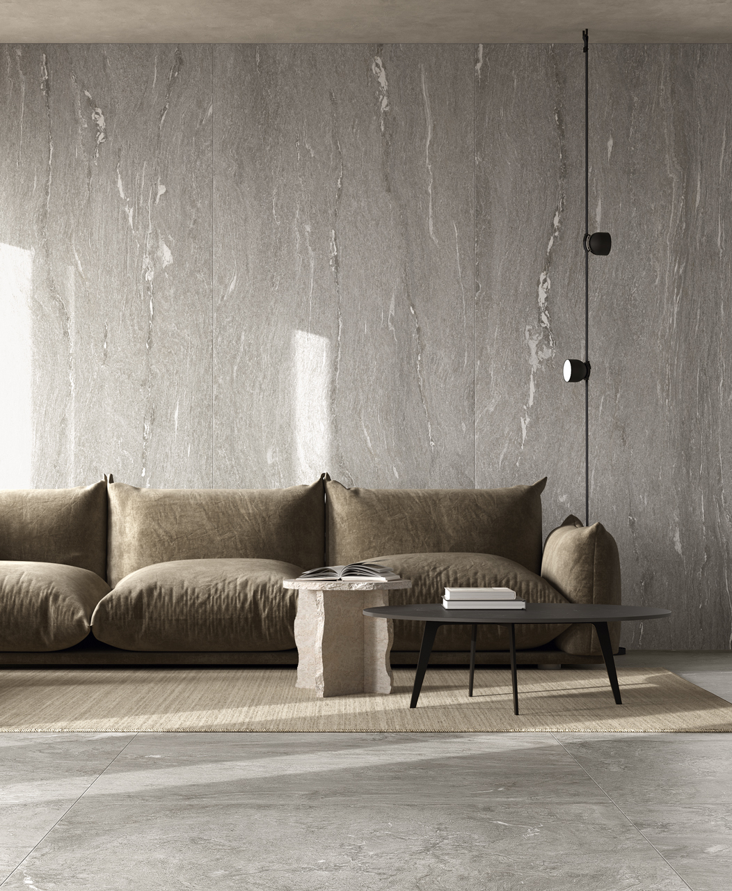 ALP003 На пол Alpine Light Grey Vein 3D Texture 60x120 - фото 9