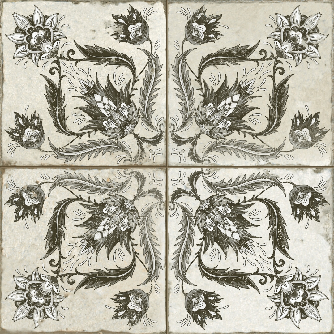 39368 На пол FS Ivy Black 45x45x0.95 - фото 3