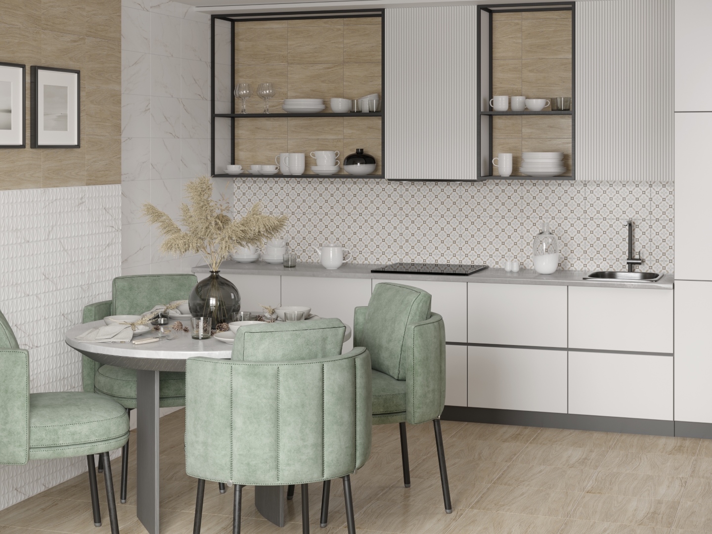 010400001363 На пол Микс Бежевый 01 400х400х7 - фото 7