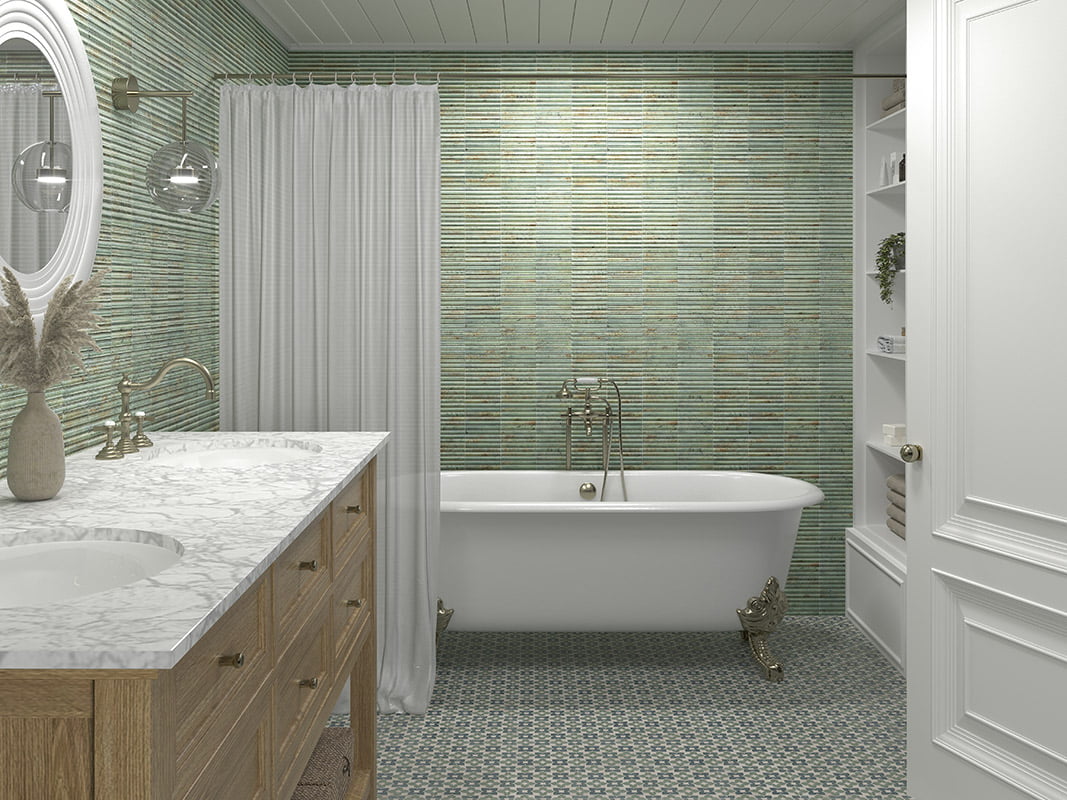 На стену Lugano Blue 15x30 - фото 6