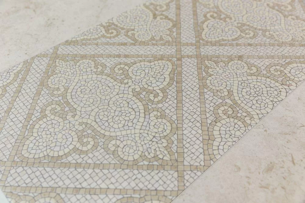 T025/11207 Декор Карму Мозаичный Бежевый Матовый 75х15 - фото 8