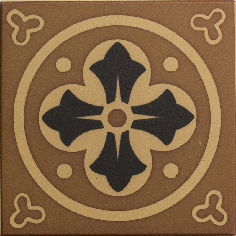 Декор Метлахская плитка 100E003D301 ENC 03 Cognac (Red Black) 10x10