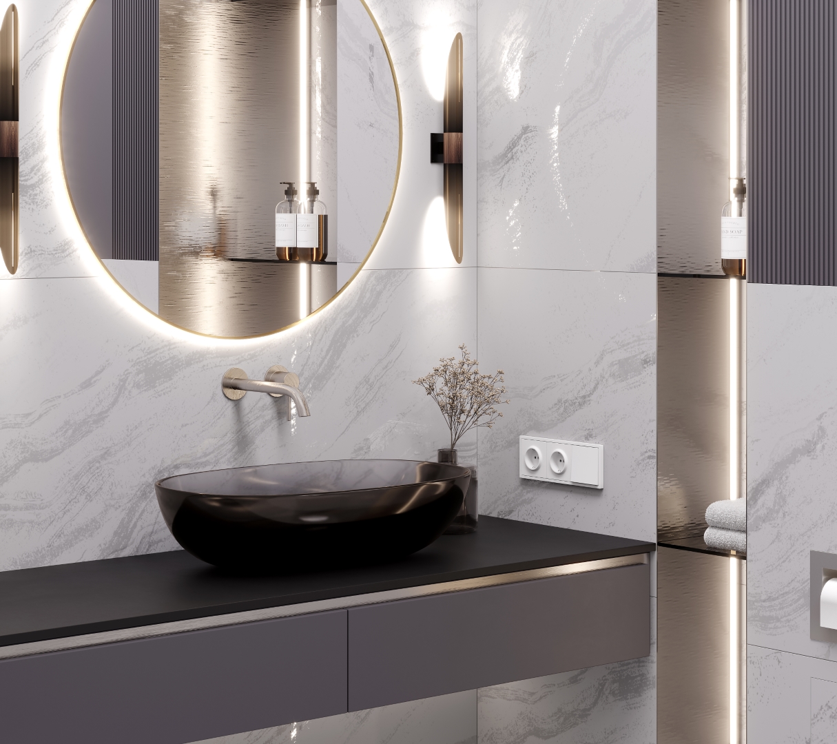 LP6012G0551R  На пол Solo Bianco белый глянцевые чернила 59.5х119.1 - фото 11