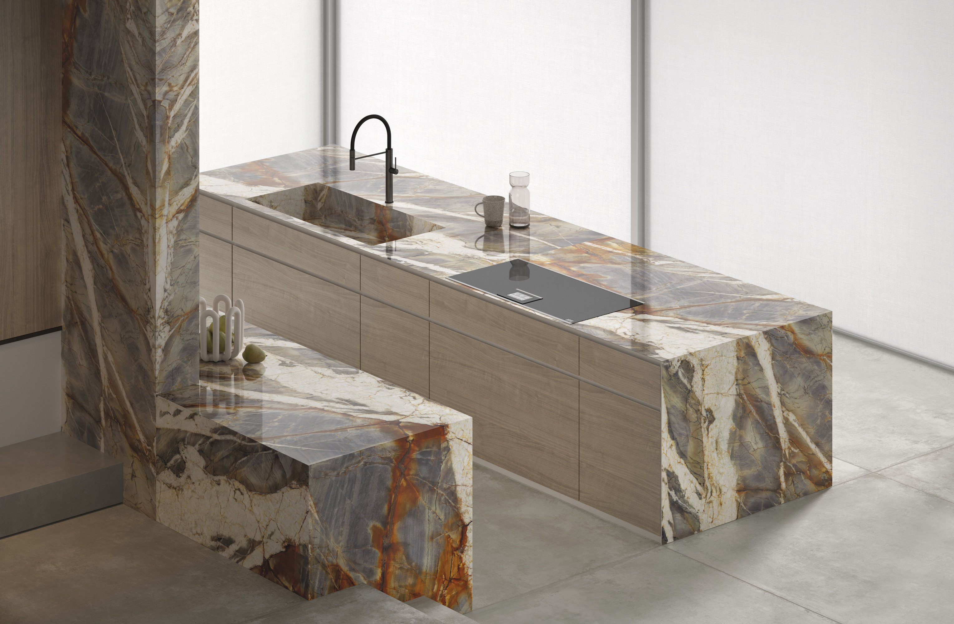 P315652MF6 На пол Marmi Maxfine Crema Avorio Naturale 150x300 - фото 8