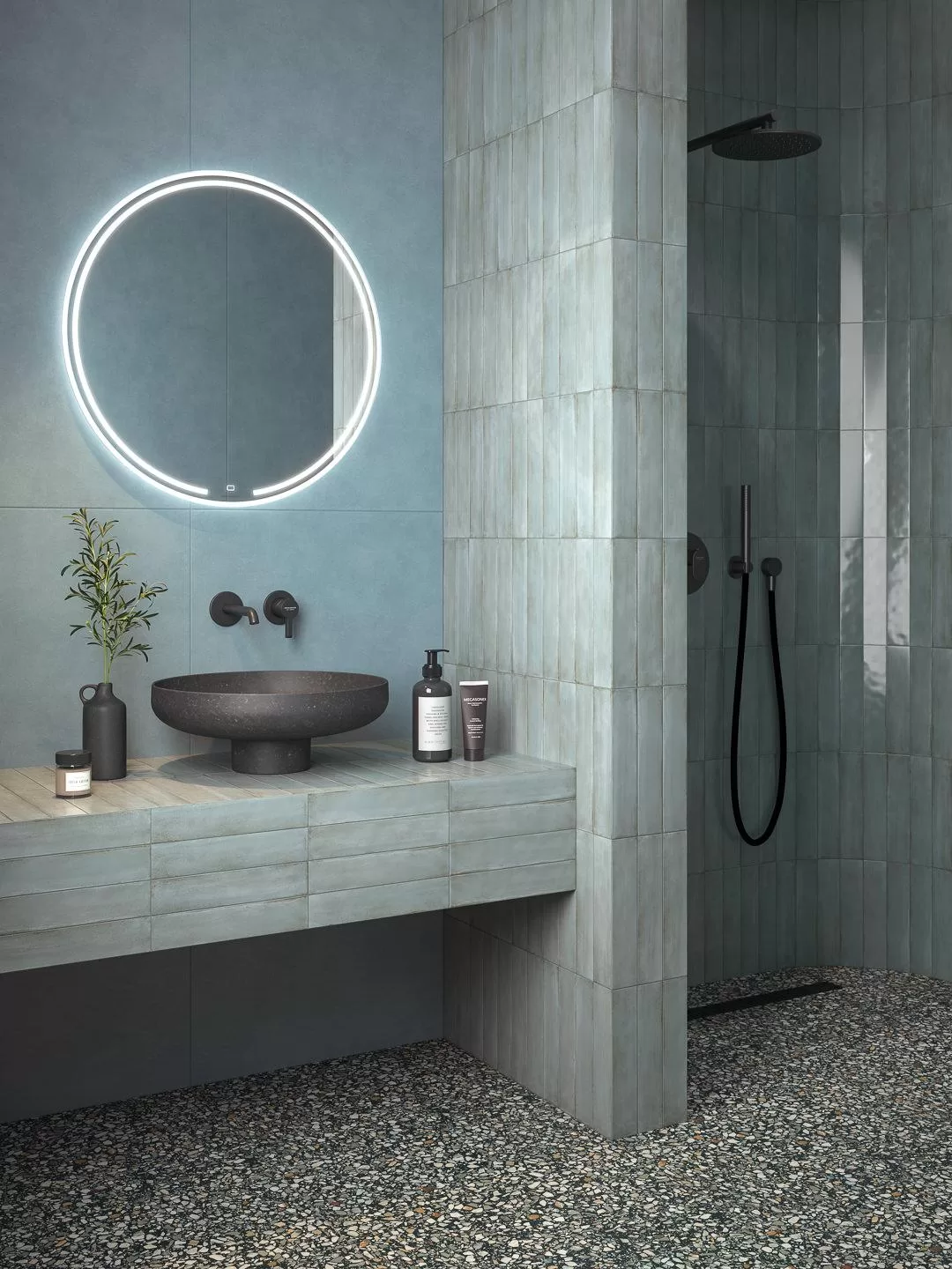 KM26376 На стену Мажорель Серый глянцевый 6x28.5x1 - фото 11