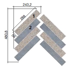 772839 Декор Match Up Decoro Zig Zag Mix Comfort On Demand 48.08x48.64 - фото 3