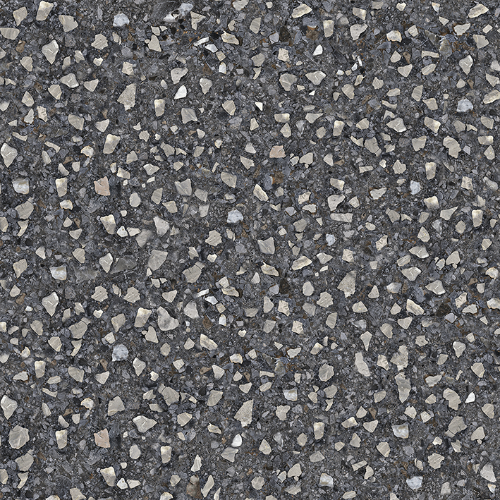 NR0379 На пол Black Terrazzo Черный матовый 600х600х10 - фото 2