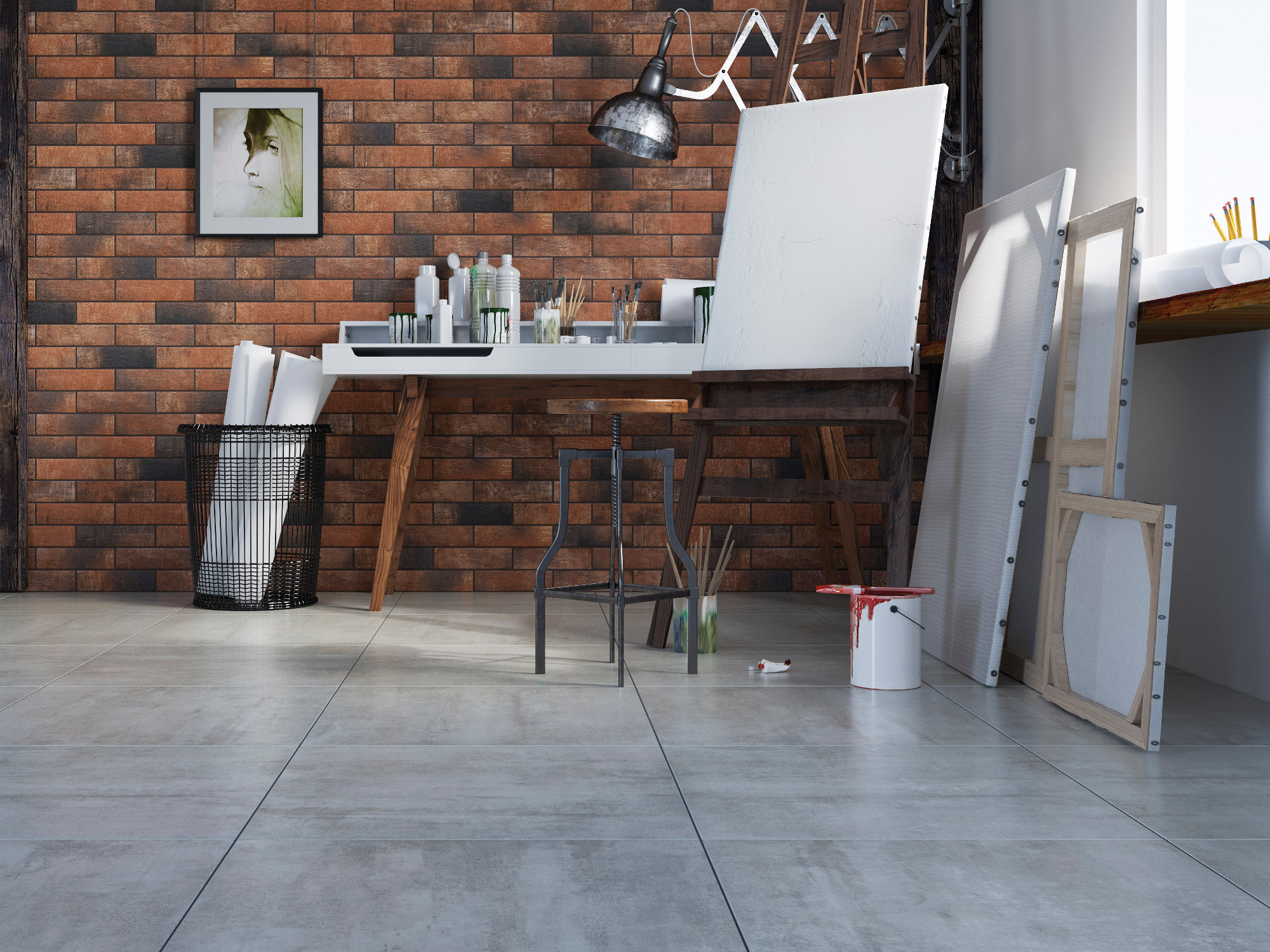 На стену Loft Brick Salt 24.5x6.5 - фото 3