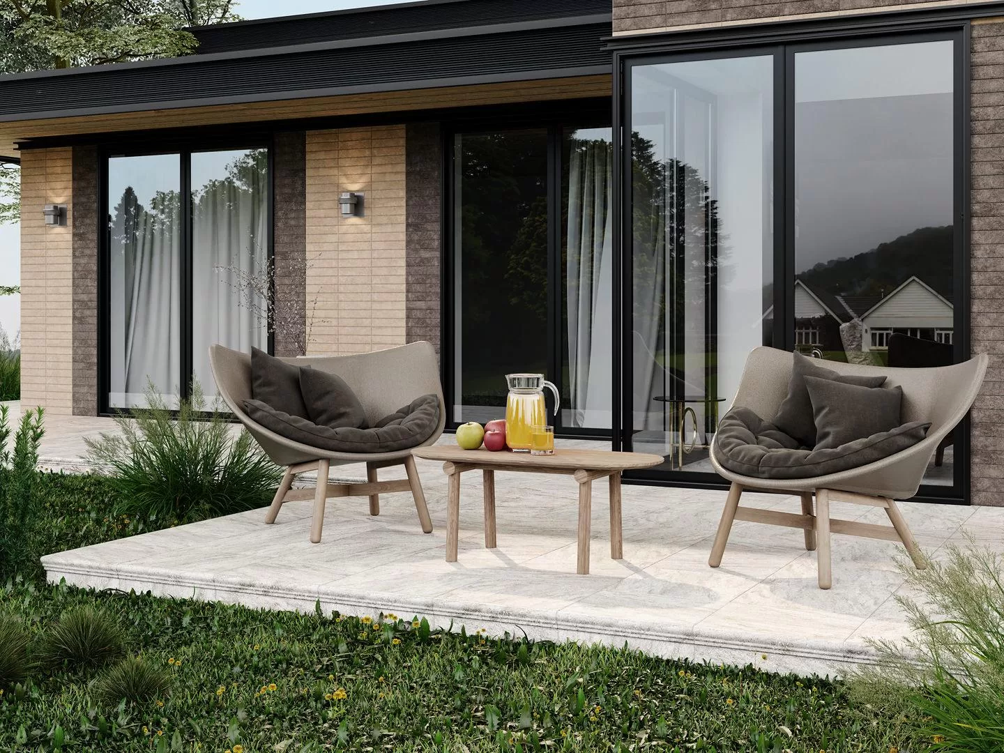 SG158500N/GR Ступень Терраса Фронтальная Коричневая Противоскользящая 40.2x30x0.8 - фото 2