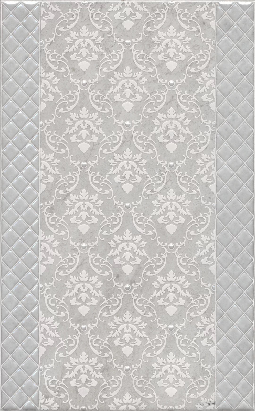 AZ/A053/6424 Декор Мотиво Серый Светлый Глянцевый 25х40