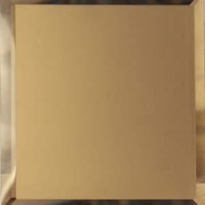 КЗБм1-10 Настенная Зеркальная плитка Квадратная бронзовая матовая с фацетом 10 мм 10x10