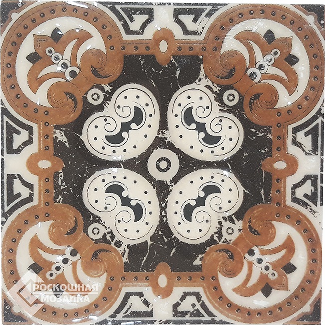 ВК 20 Декоративная вставка Керамические вставки Кастилия 6х6