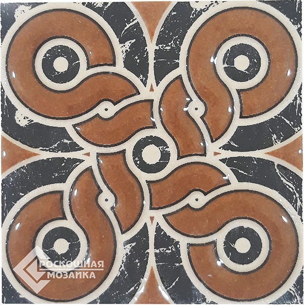 ВК 10 Декоративная вставка Керамические вставки Ришат 6х6