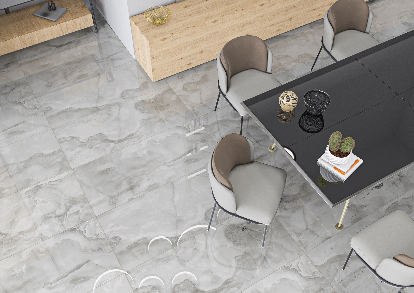 На пол Slim GVT Lapino White Carving Rectificado 60x120x0.7 - фото 8