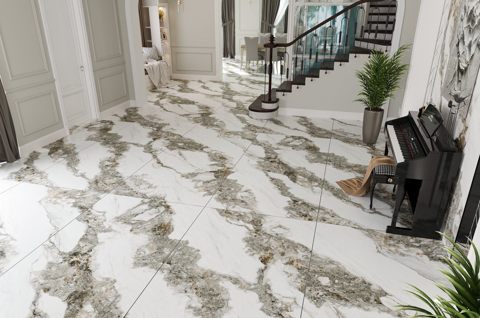 NTT3605P На пол Atlas Home Marble White 120x280 - фото 61