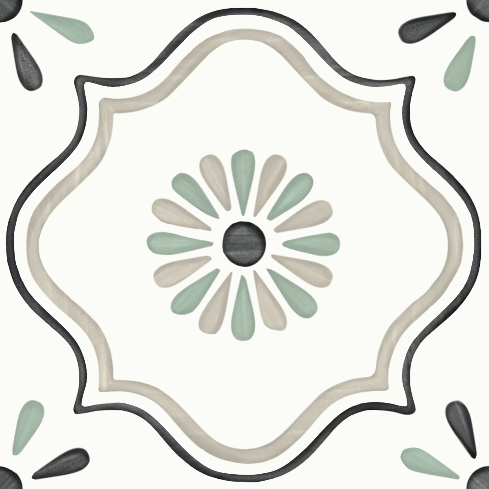 3356231084 На пол Tanger Sand Flower 12.3x12.3 - фото 4