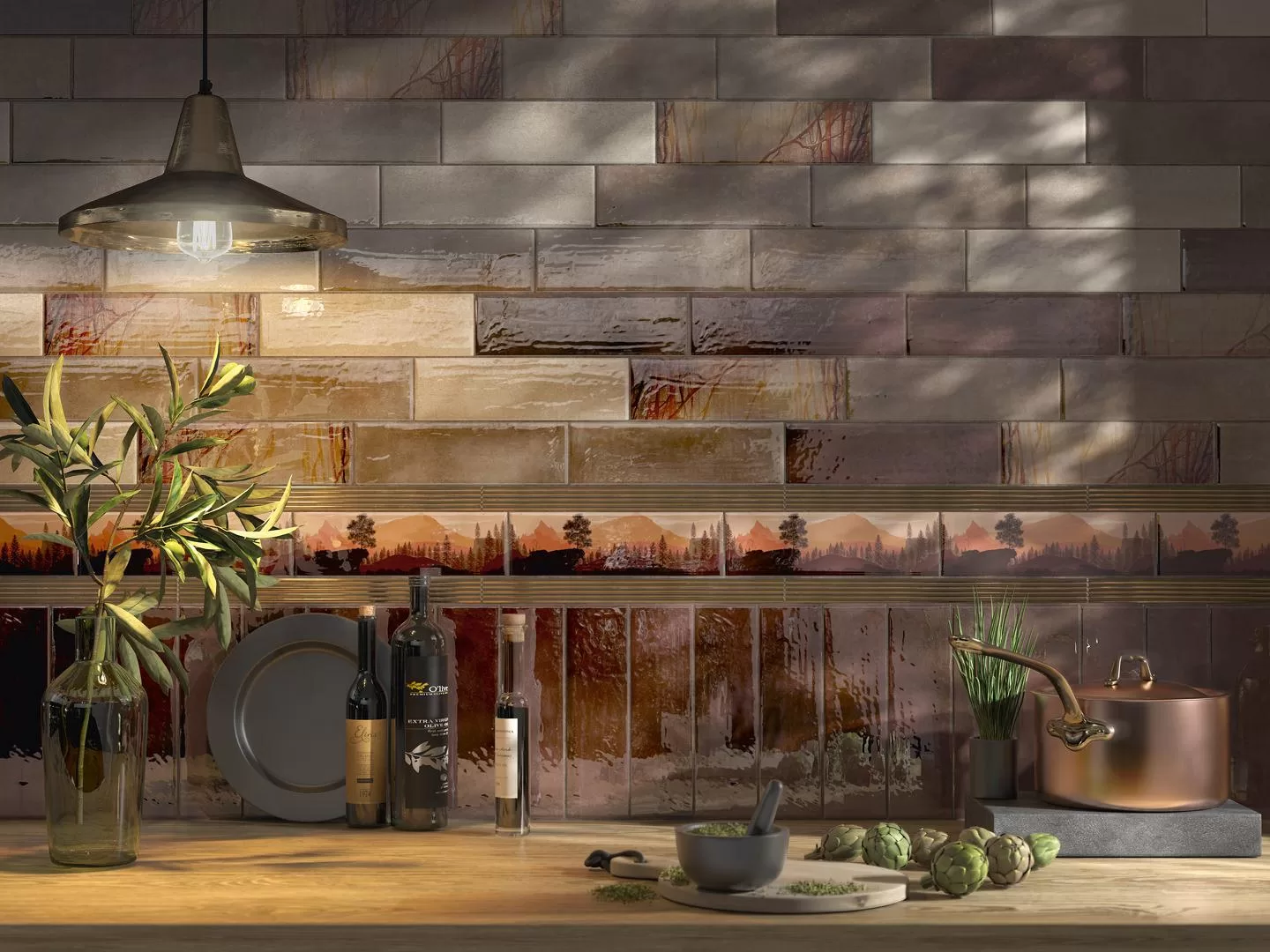 9041 На стену Тракай Зеленый темный глянцевый - фото 7