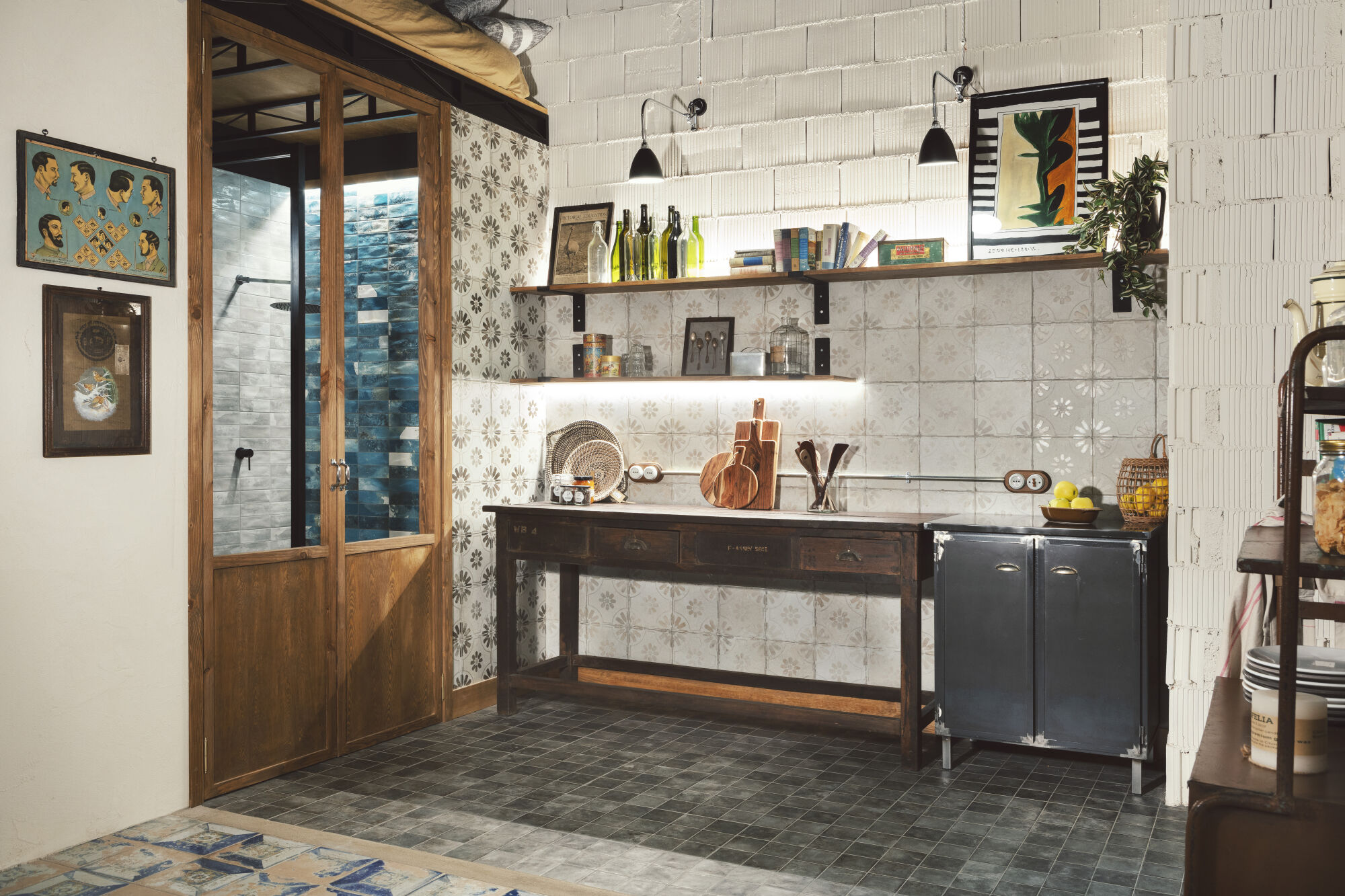 38168 На пол Fs Blume Blue 45x45x0.95 - фото 13