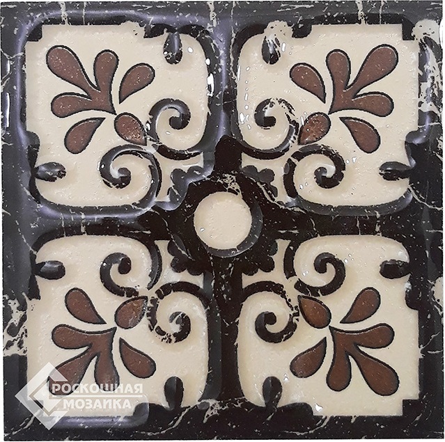 ВК 13 Декоративная вставка Керамические вставки Мадрид 6х6