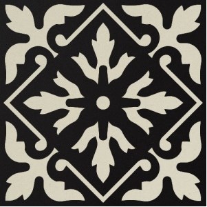 Декоративная вставка Метлахская плитка 100N010D003 ENC12 Airelle 03 (NOI. BAU) 10x10