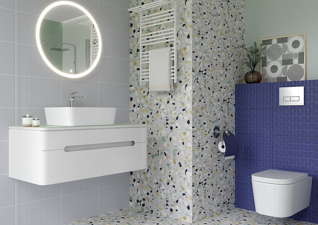 010100001196 На стену Конфетти Зеленый верх 01 25х40 - фото 3