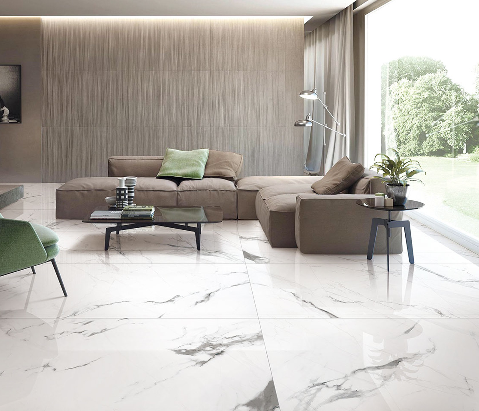 NTT9121P  На пол Bright And Shiny Calacatta Light Grey 60x120 - фото 11